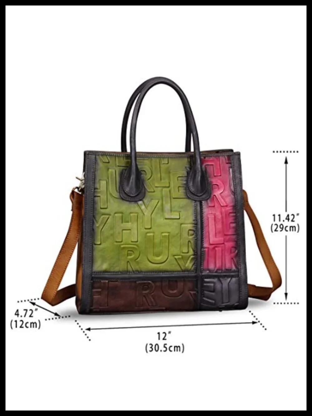 Genuine Leather Satchel Purse Vintage Tote Shoulder Bag Top Handle